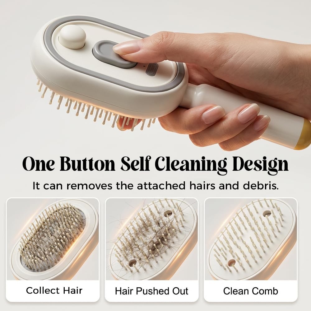 Electric Spray air Cushion Massage Comb, 3-in-1 Electric Mist Spray Hair Brush