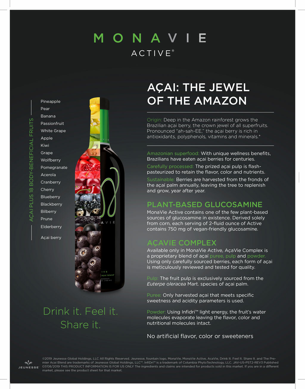 Monavie Active – 1 Bottle – 8/2024 Use By Date
