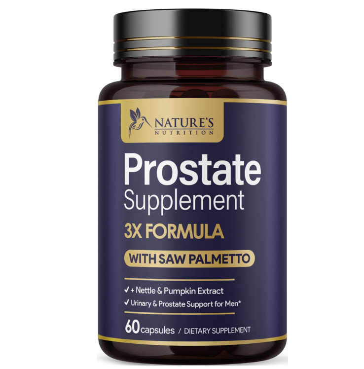 Prostate Health 1000mg 3X Formula w/ Saw Palmetto Capsules for Men