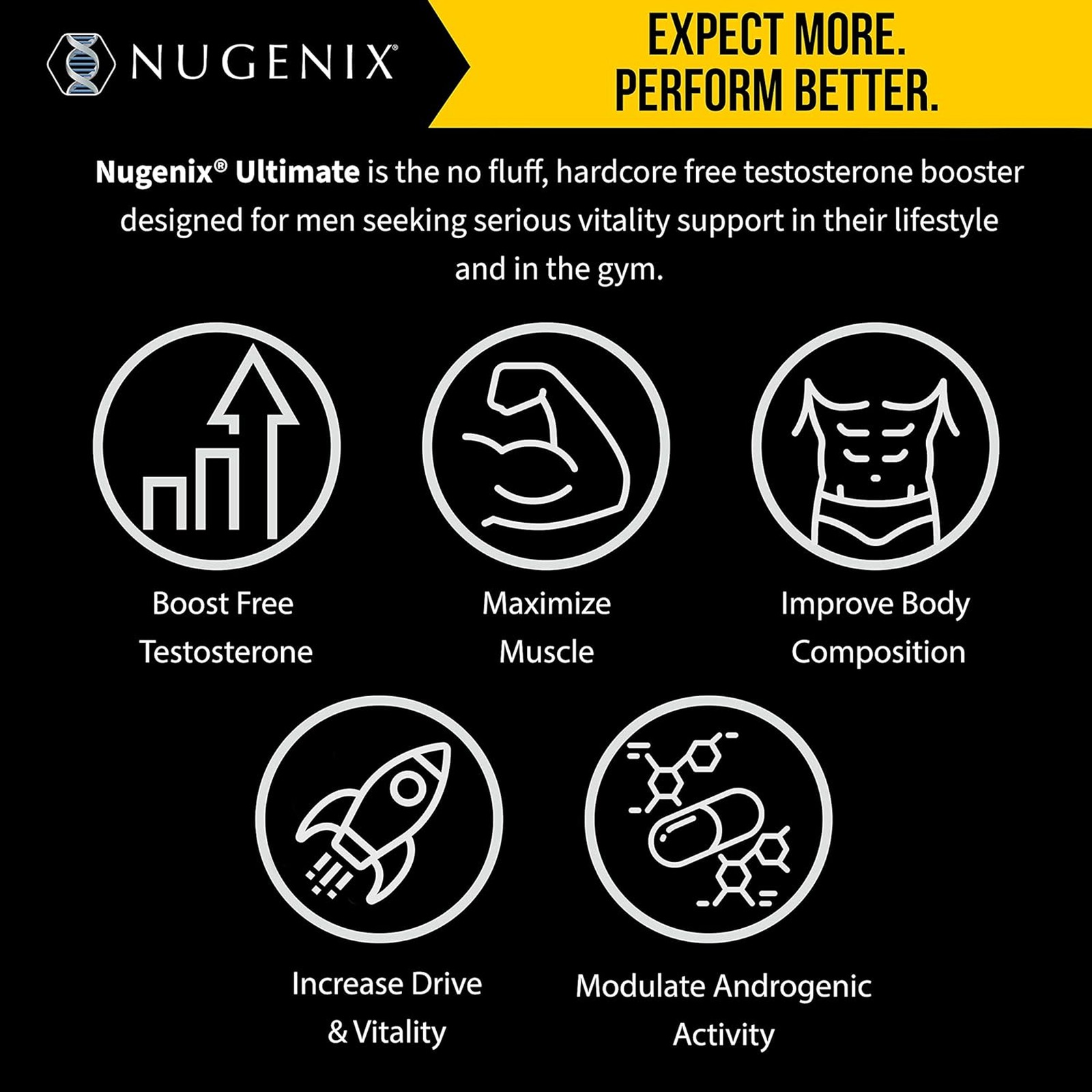Nugenix Total-T Ultimate -Free and Total Testosterone Booster Supplement for Men