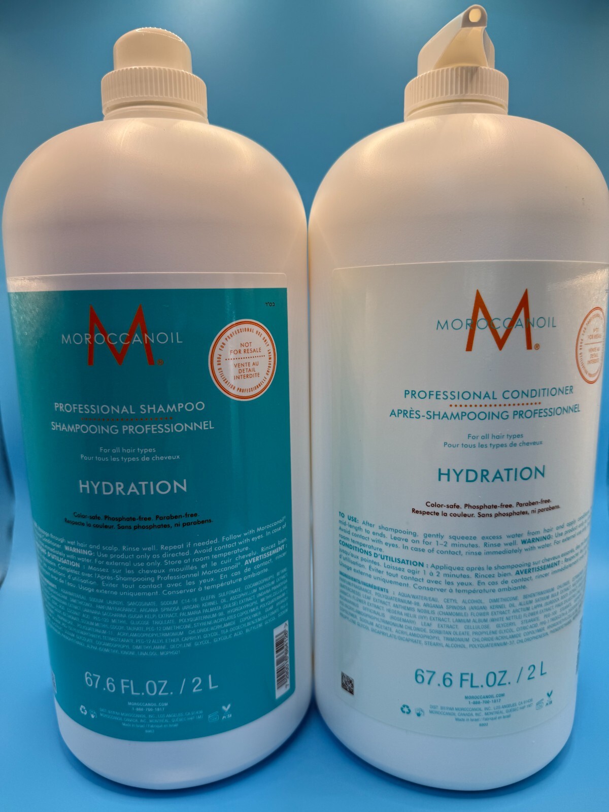 Moroccanoil Professional Hydration Shampoo & Conditioner 67.6 oz/2 Liter Duo Set