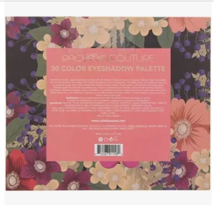 Rachel Couture Matte About You 30 Color Eyeshadow Palette New 24M