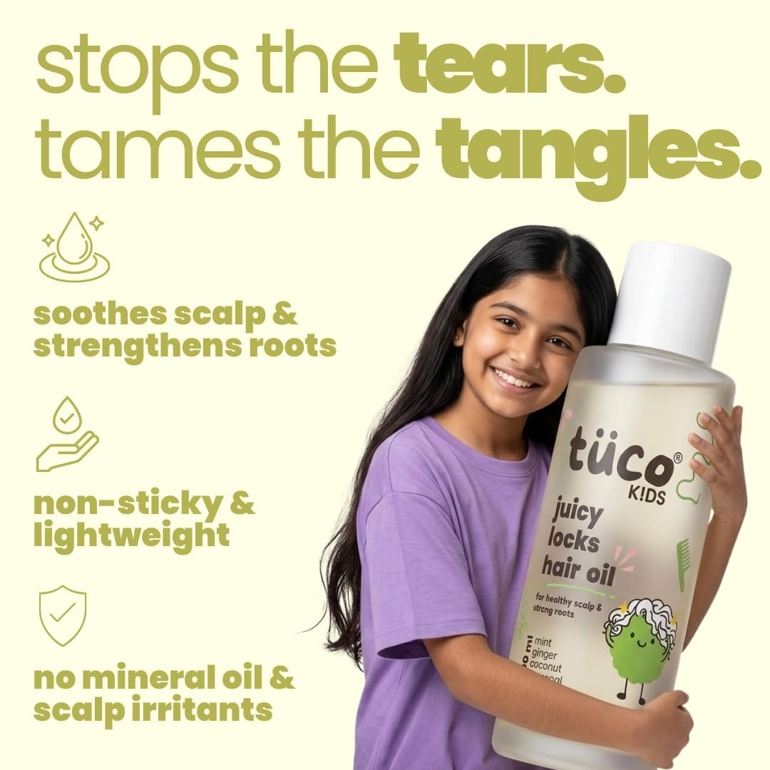 Tuco Kids Hair Oil with Extra Virgin Coconut Mint For Rough Hair for Kids 100ml