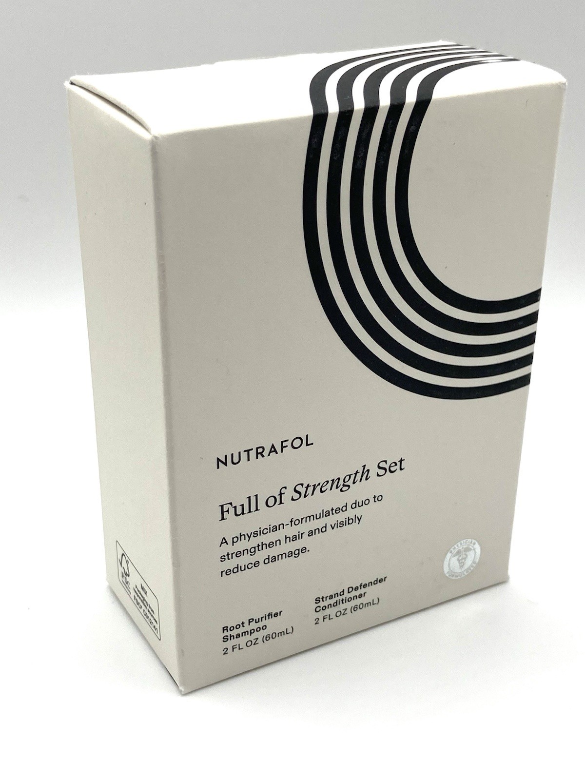 Nutrafol Full Of Strength Set Shampoo + Conditioner 2 fL oz Each Travel Size