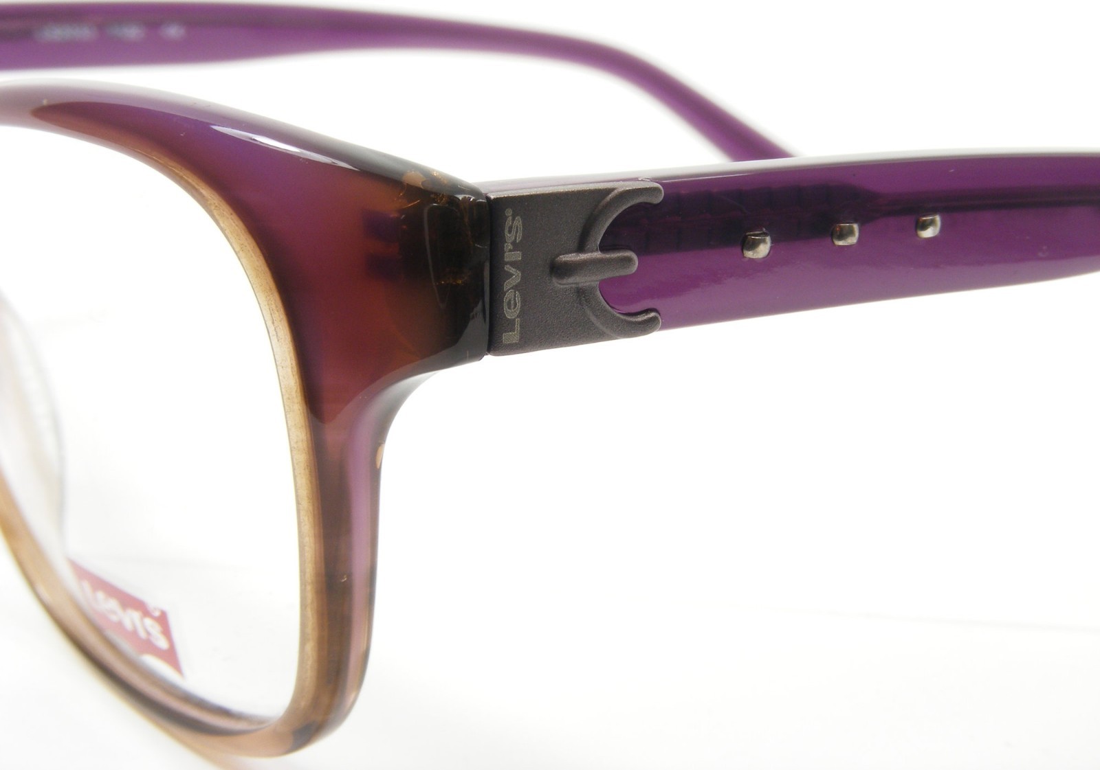 Levi’s LS2033 1122 Transparent Gradient Purple /Brown Eyeglasses Frame 52-17-135