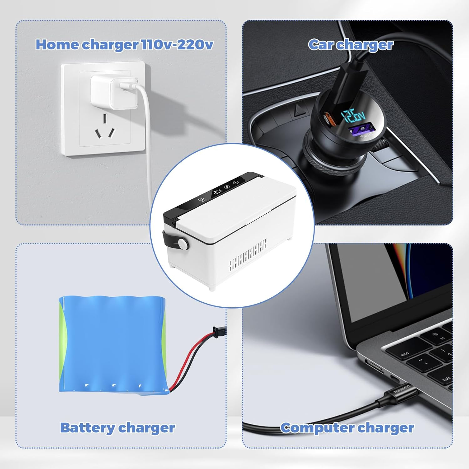 Portable Insulin Cooler Case with LED Display & Rechargeable Battery