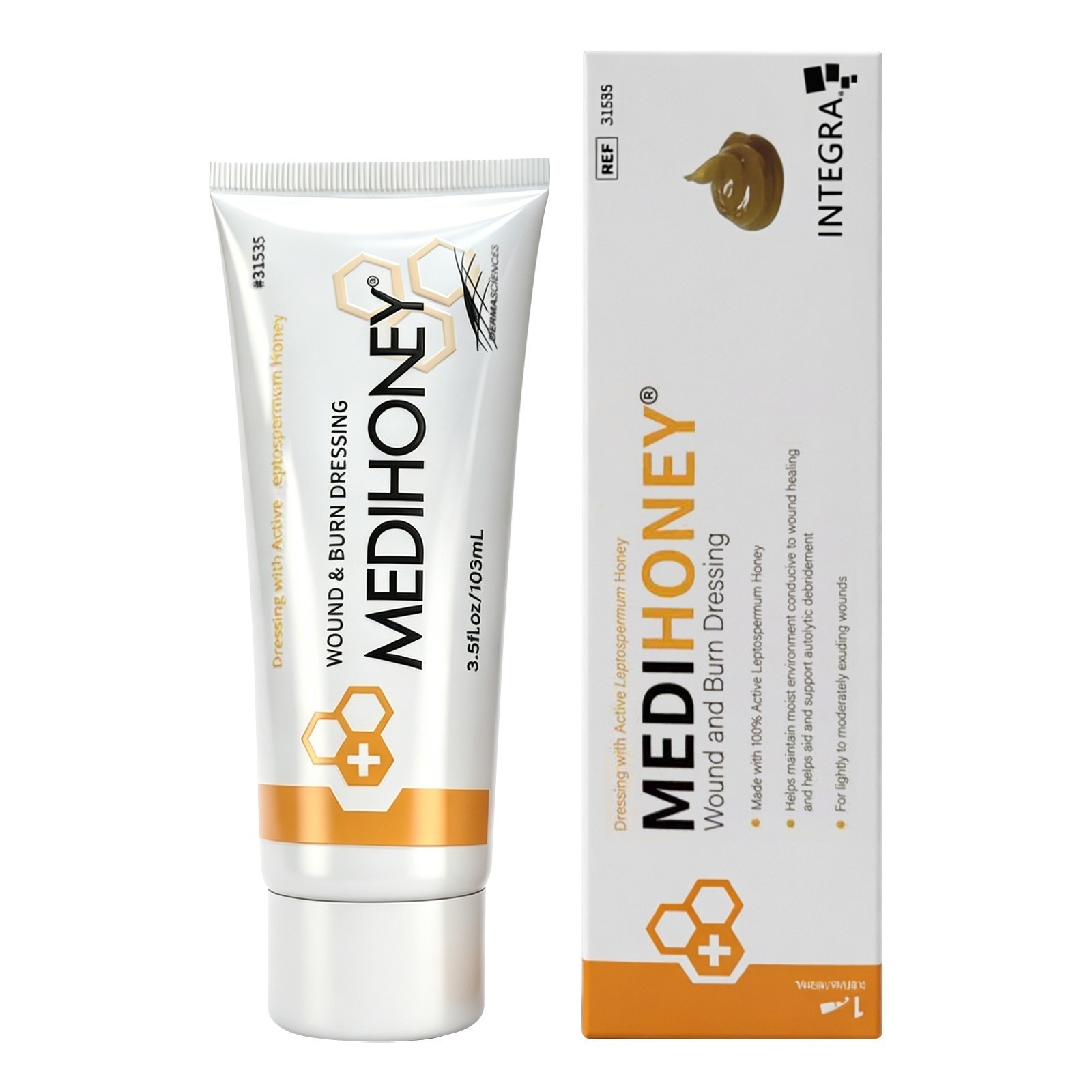 MediHoney – 3.5 oz Gel Wound & Burn Dressing Tube Medical Grade Honey NEW