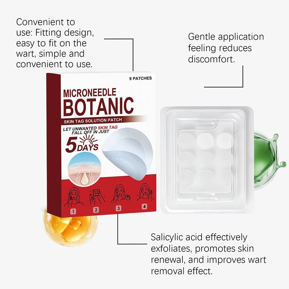 1-5 *Box MICRONEEDLE BOTANIC Skin Tag & Acne Patch Skin Tag Remover Patches
