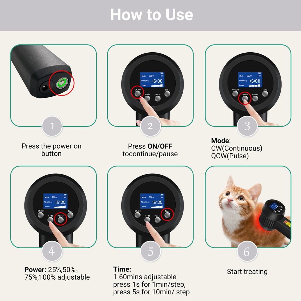 Non-invasive Laser Therapy 650nm 808nm Red Light Physiotherapy Device for Pain