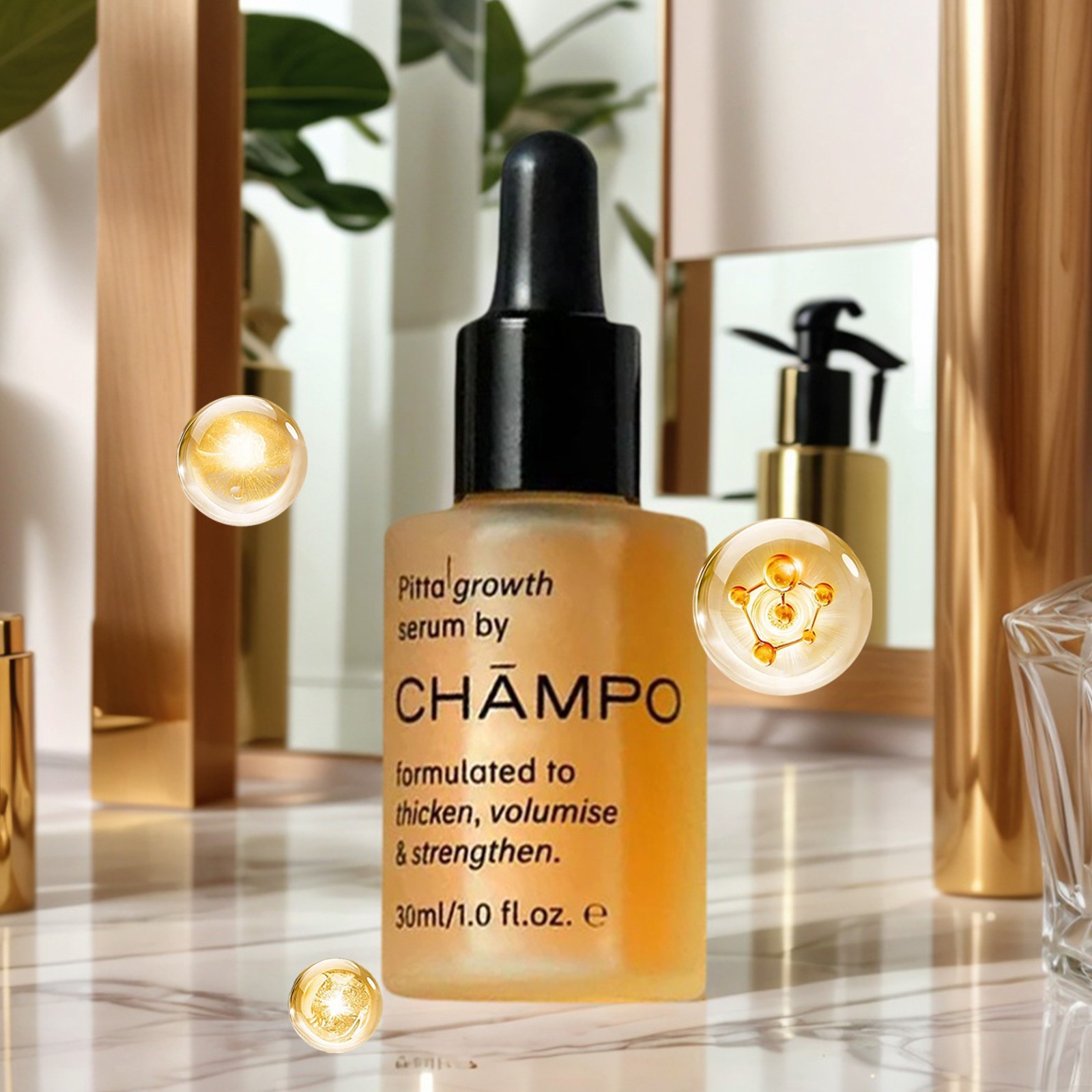 Champo Pitta Growth Serum Formulated To Thicken,Volumise&Strengthen Hair 30ml