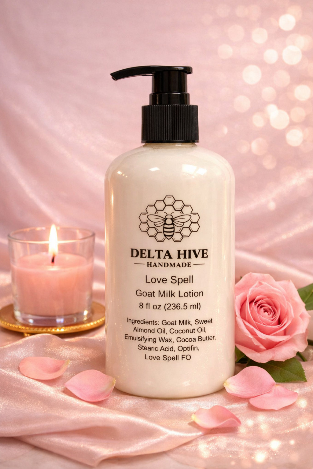 Delta Hive Creamy Moisturizing Goat Milk Lotion – Love Spell Scented 3.6 oz