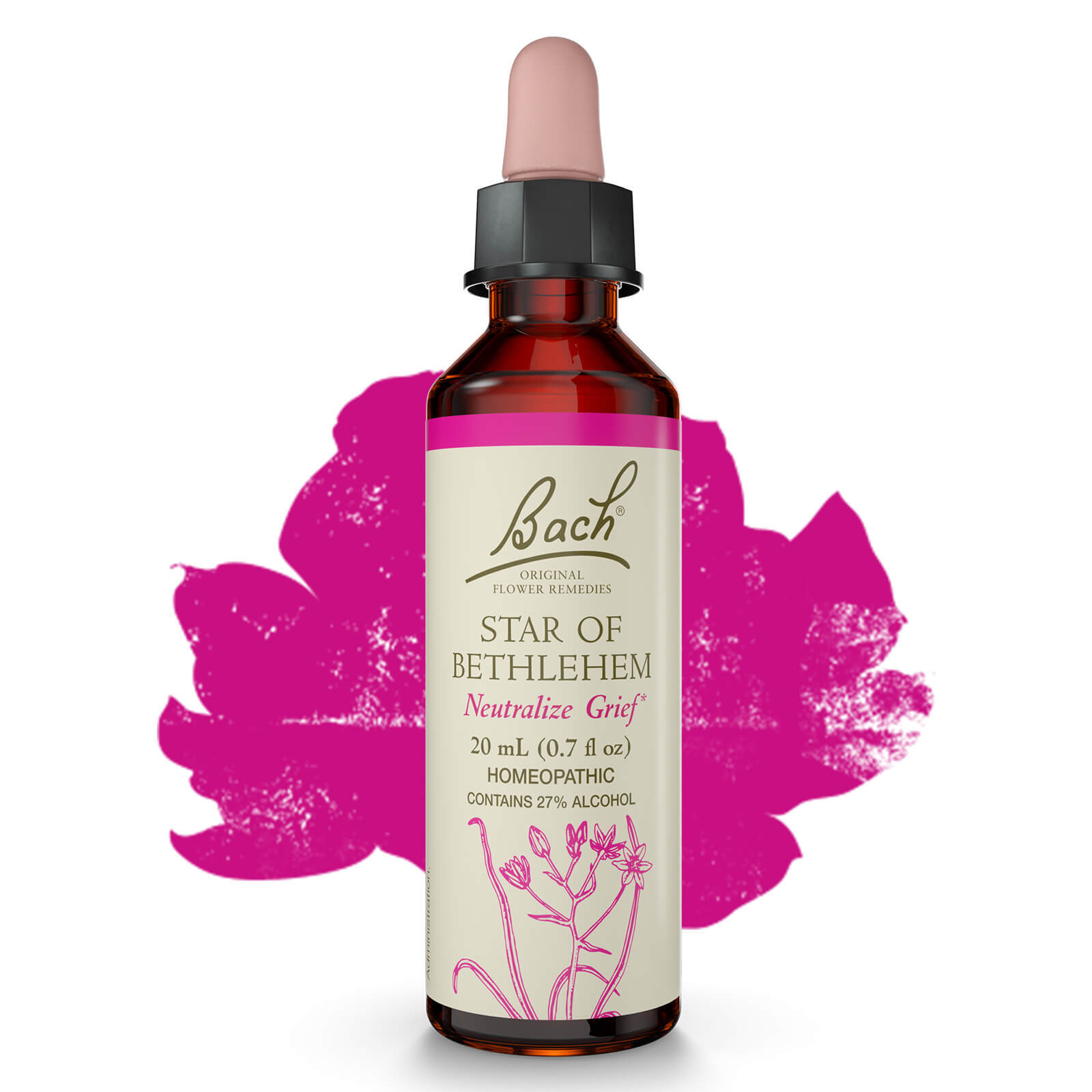 Bach Original Flower Remedies Star Of Bethlehem Neutralize Grief 0.7 fl oz 20mL