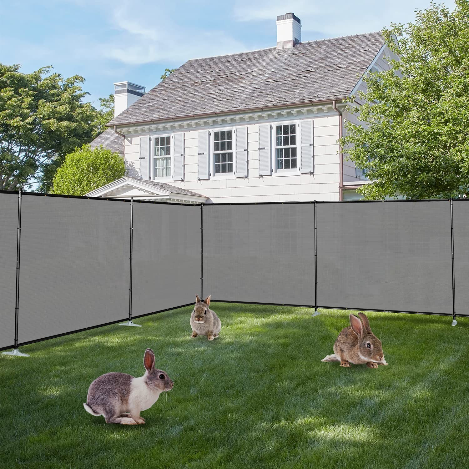 E&K 6’x12′ Outdoor Privacy Screen Fence Panel Freestanding Backyard Patio Pri…