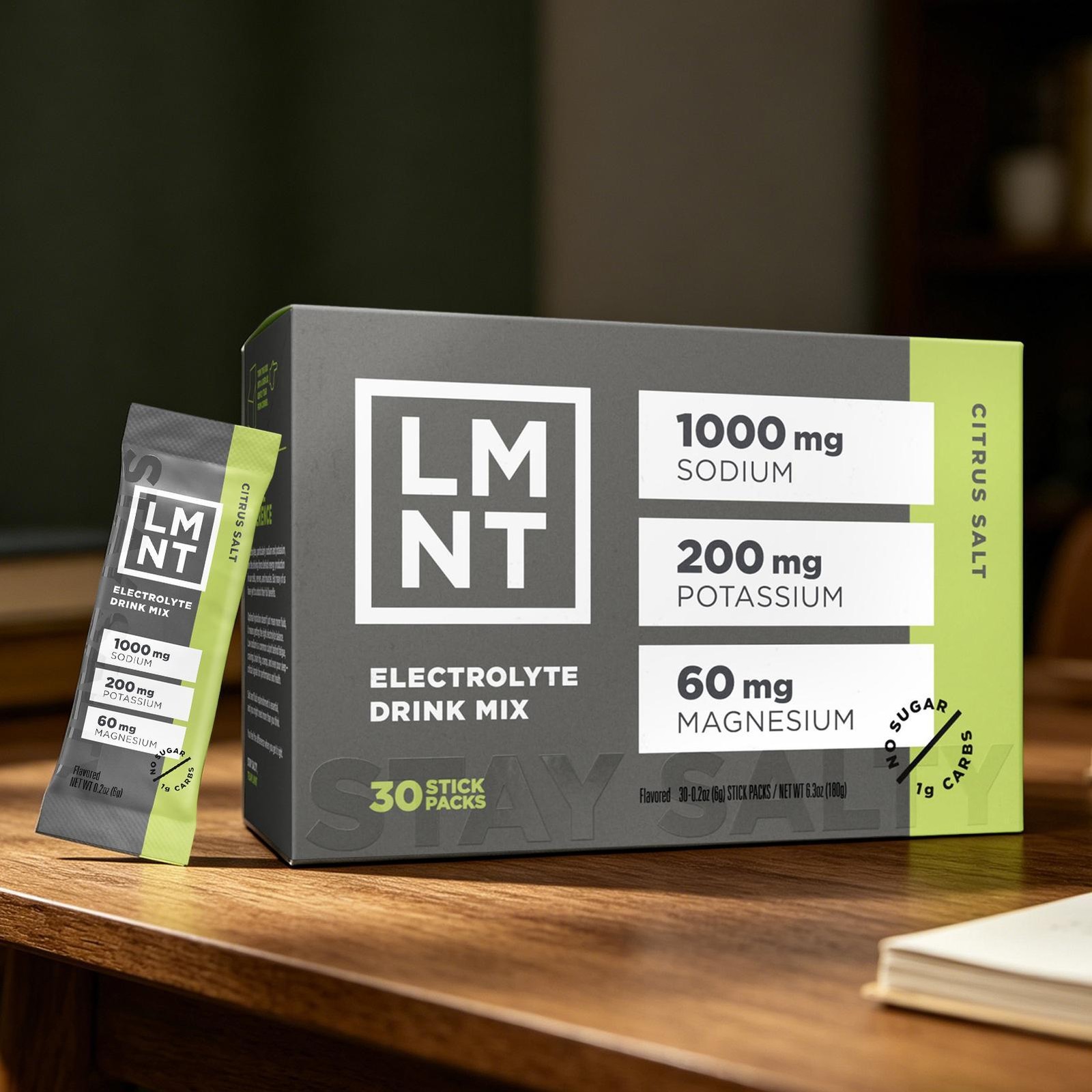 LMNT Electrolytes: 30-Pack Citrus Salt | NEW | ZERO-Sugar