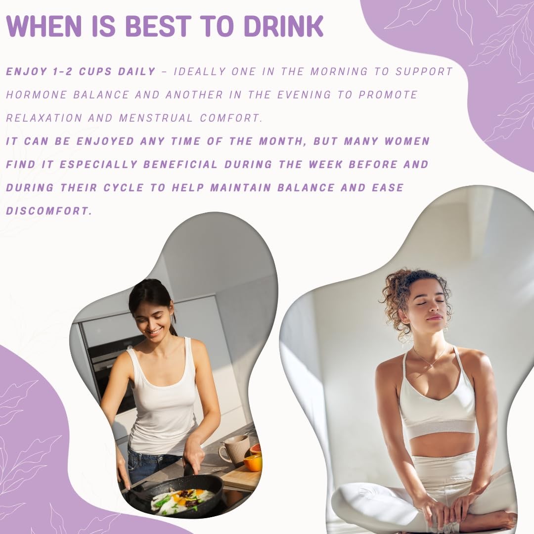 Hormonal Balance Herbal Tea for Women – Caffeine-Free | Supports Menstrual Co…