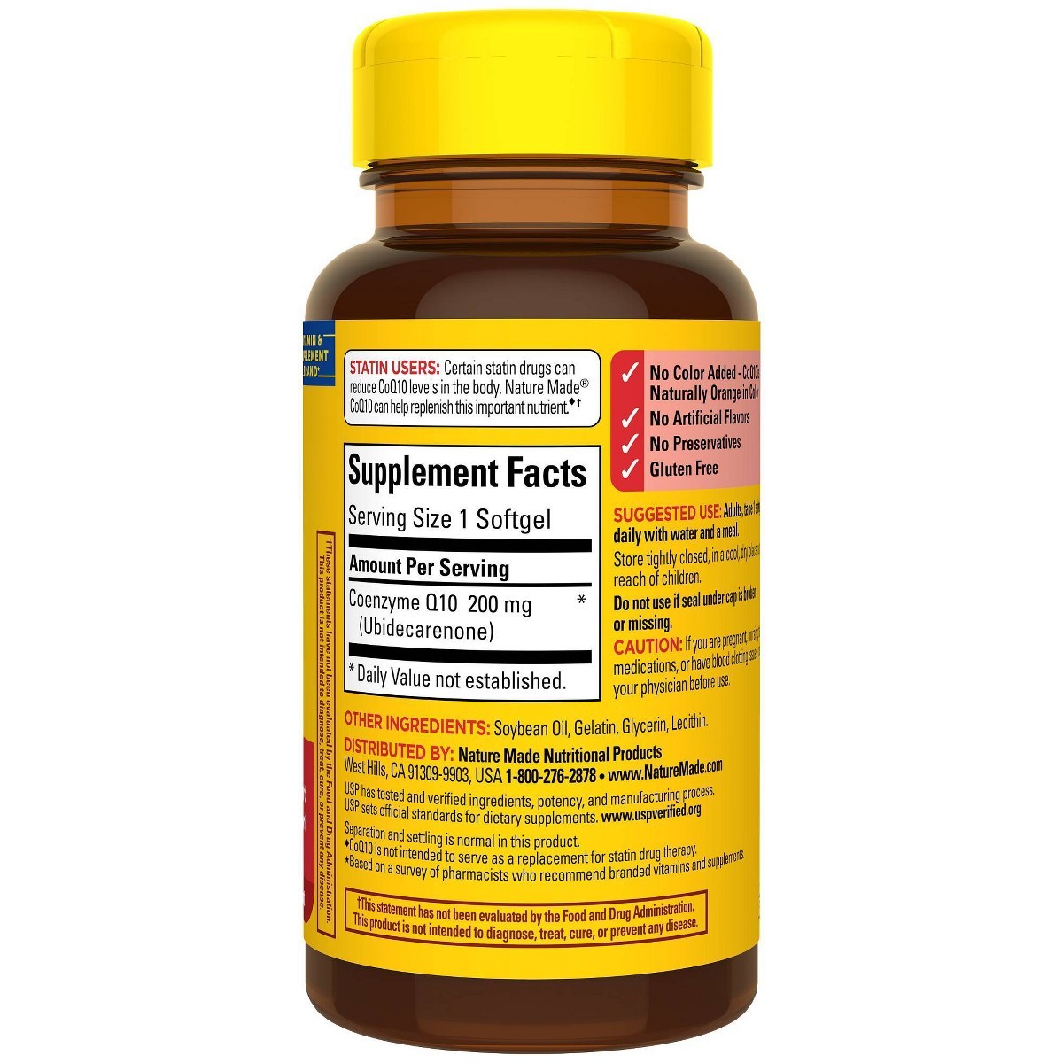 Nature Made CoQ10 200mg, CoQ10 200mg Softgels for Heart Health Support- 30ct