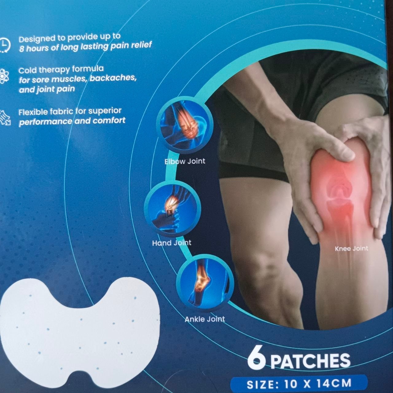 Evin Pain Relief Cold Patch Joint Care 6 Patch Cooling Gel Hydrogel Sore Muscle