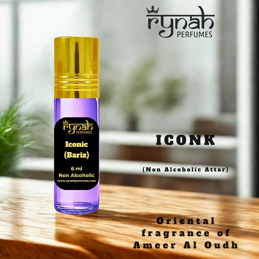 Rynah Attar Perfume Set for Men 5 Non-Alcoholic Long Lasting Ittars
