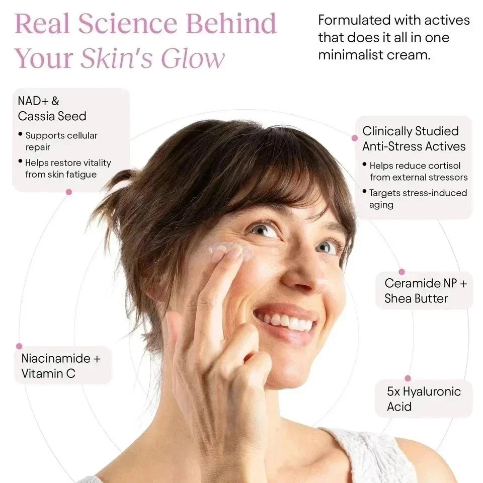 JiYu NAD+ Hydrating Face Moisturizer Korean Anti-Aging Cream Radiant Firming