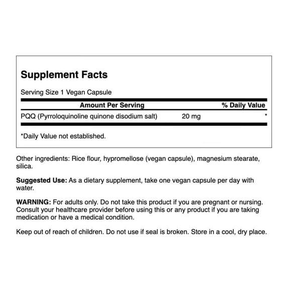 Swanson Pqq Pyrroloquinoline Quinone 20 Mg 30 Veg Caps 4 Pack