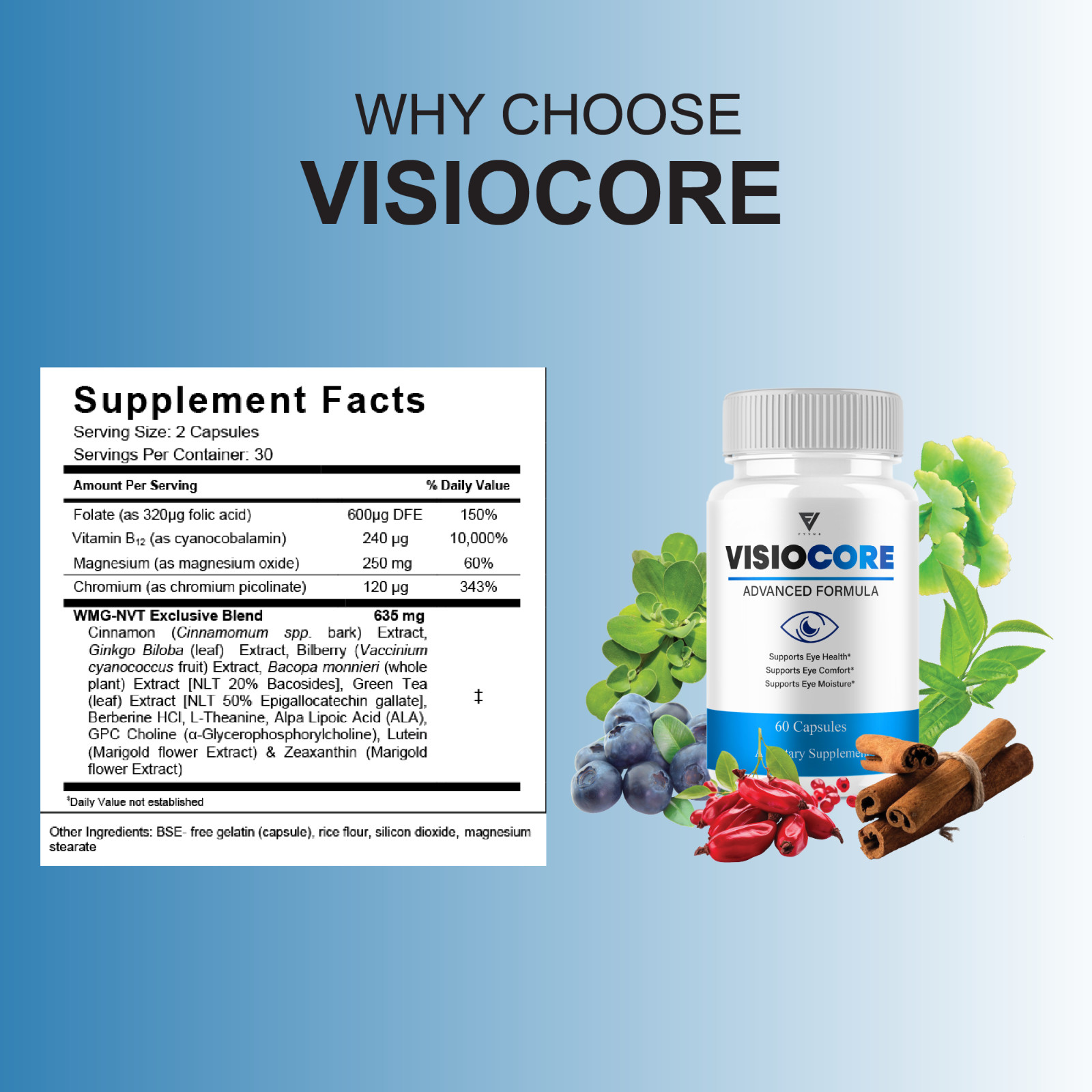 VisioCore Advanced Formula, Visio Core Eye Care Support (60 Capsules)