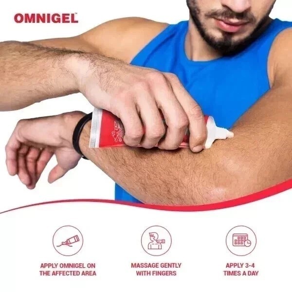 Omnigel Pain Relief Gel – Pack of 5 (50g Each) | Fast Relief | Long Expiry