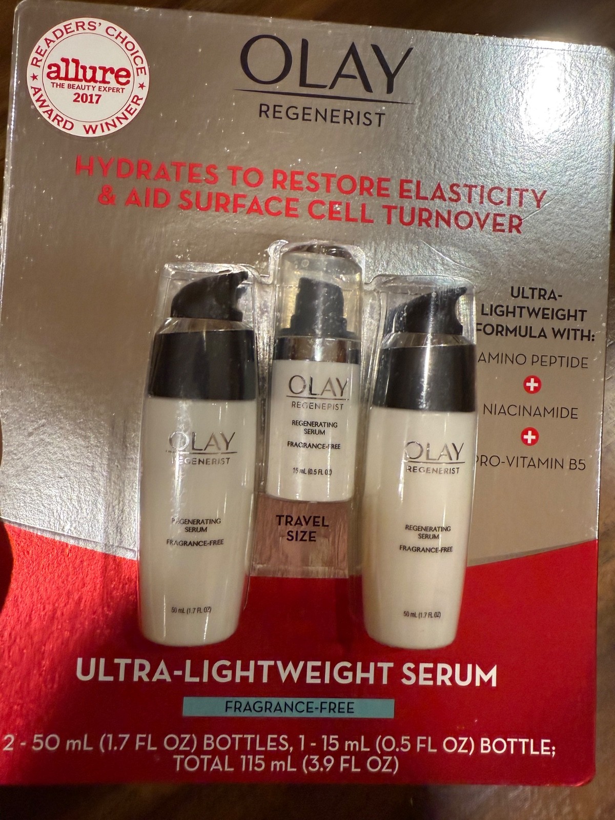 Olay Regenerist Regenerating Lightweight Serum 2pk With Bonus Travel Size
