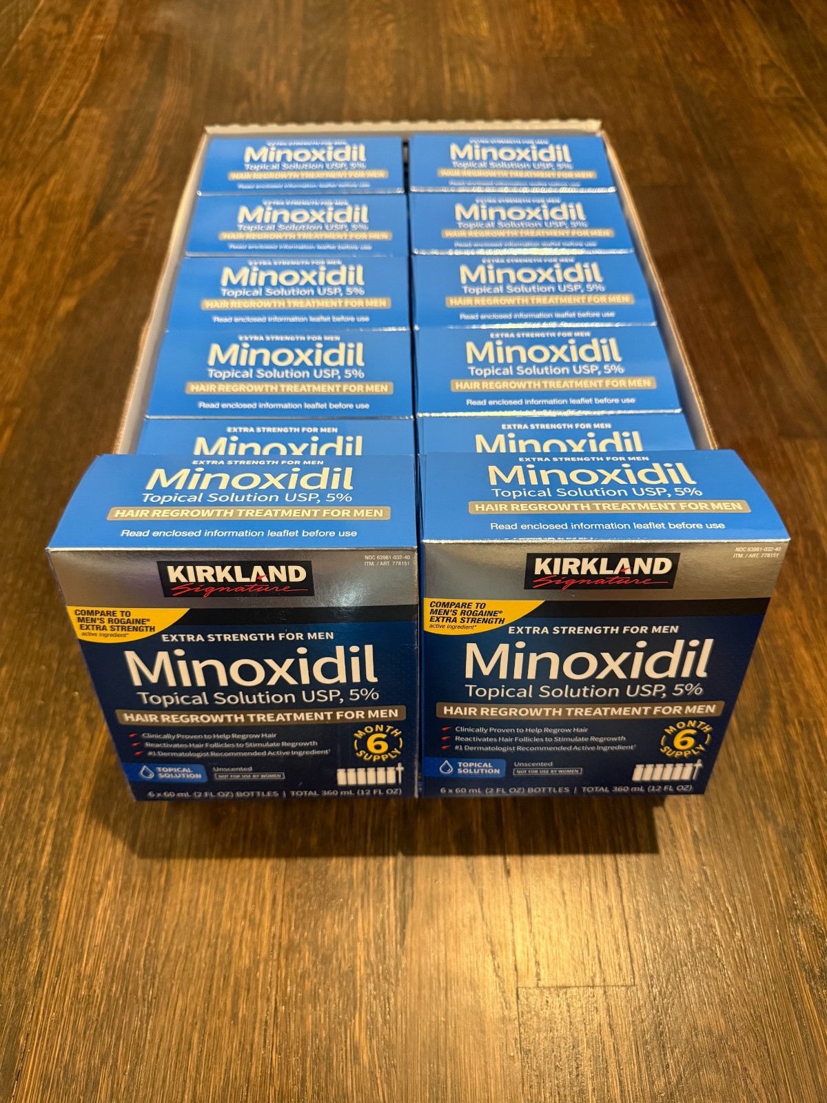 Kirkland Signature Minoxidil 5% Hair Regrowth Treatment for Men – 6 Month Supply