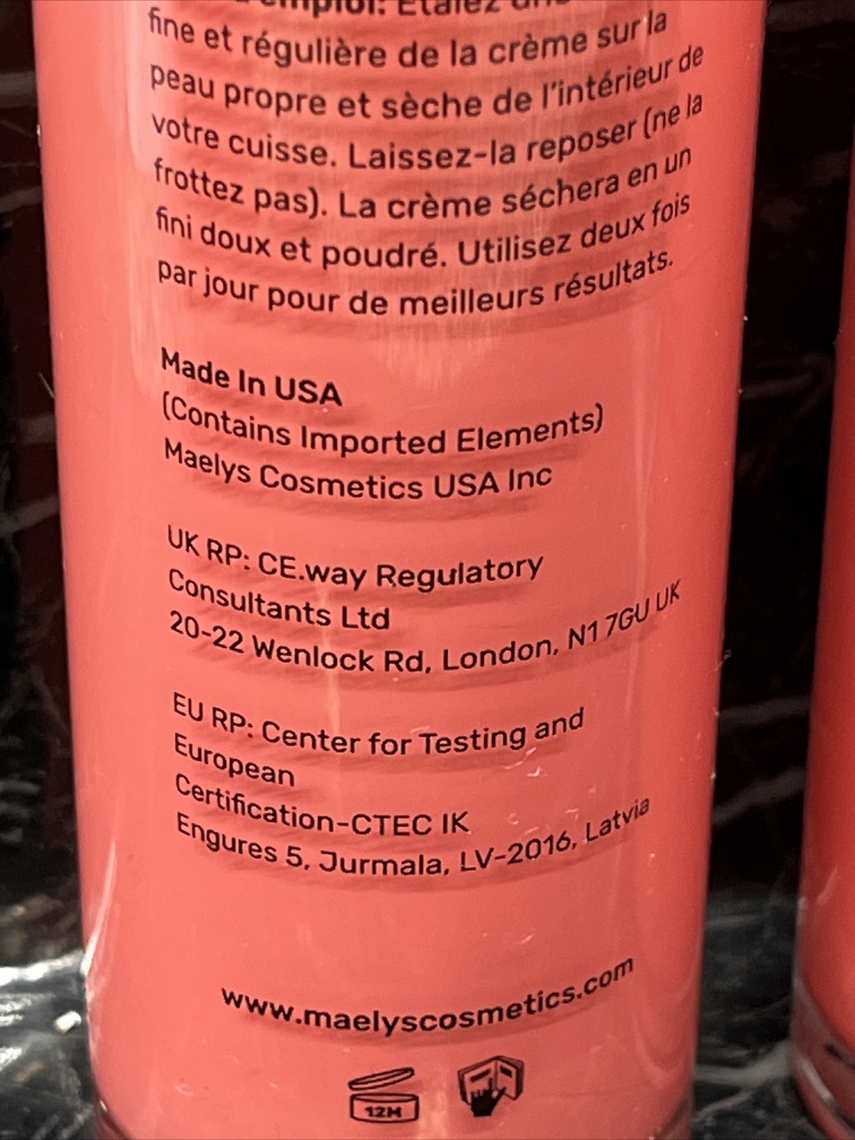 2x Maelys B-Foxy Inner Thigh firming cream 3.38oz NEW (No BOX) !!