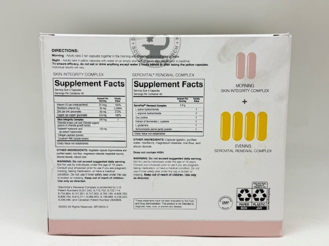 SeroVital Skin Revive 240 Capsules Anti-Aging Dietary Supplement 40 Day Supply