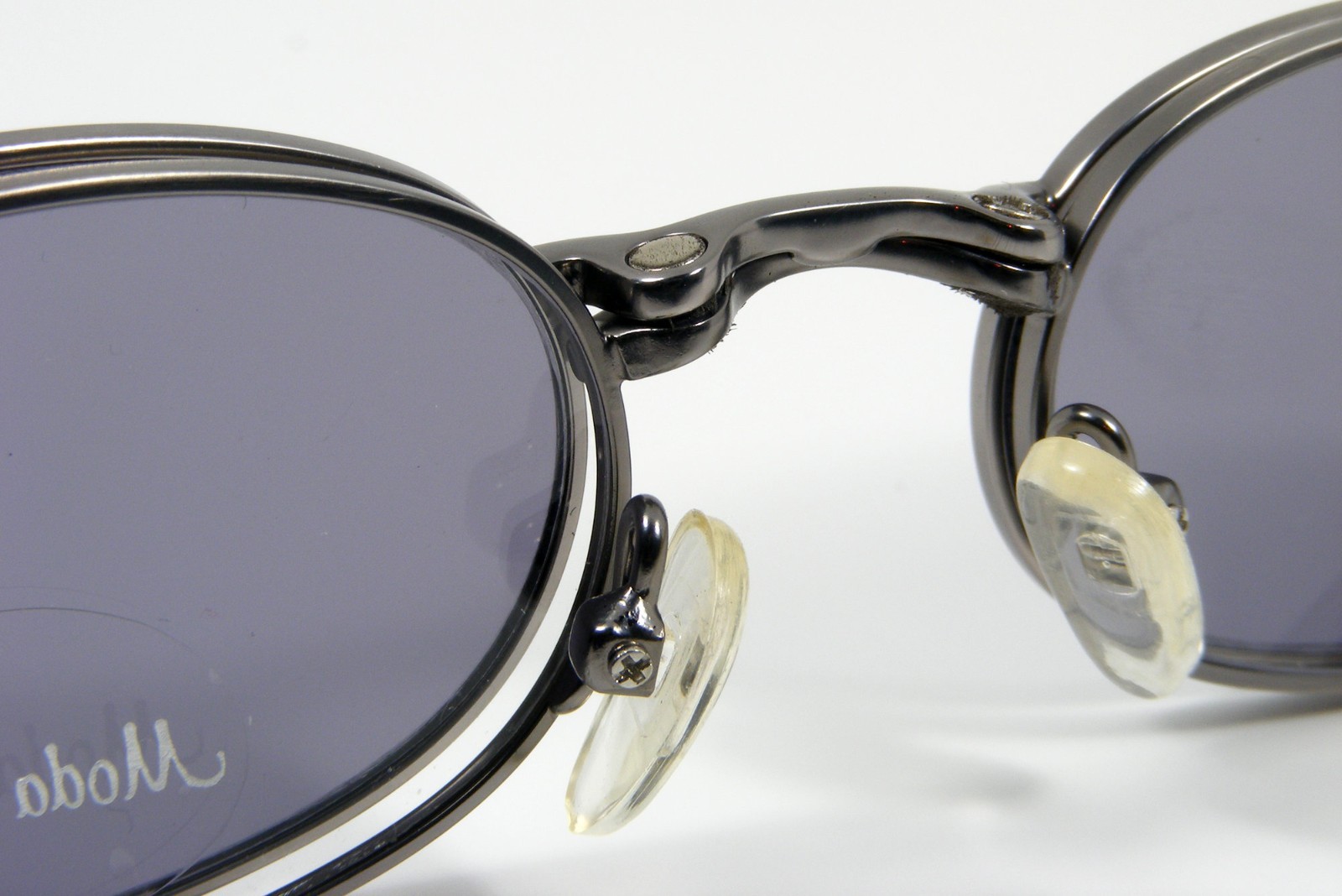 Moda Bella A. Silver Eyeglasses Frame 2033 48-19-135 w/ Magnetic Clip-On Lenses