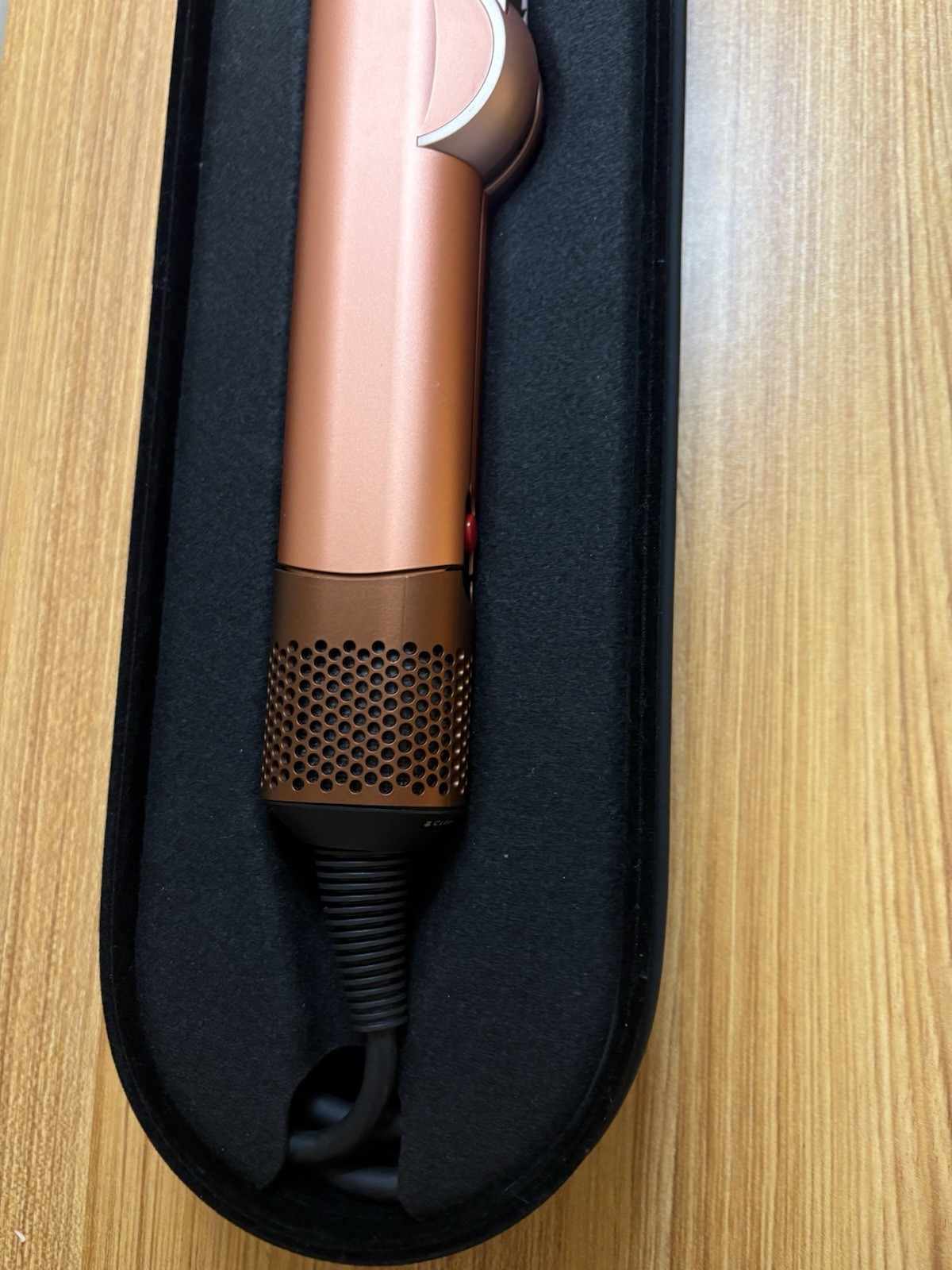 Dyson AirStrait Rose Gold w/ Case, no box. Adjustable Heat Settings