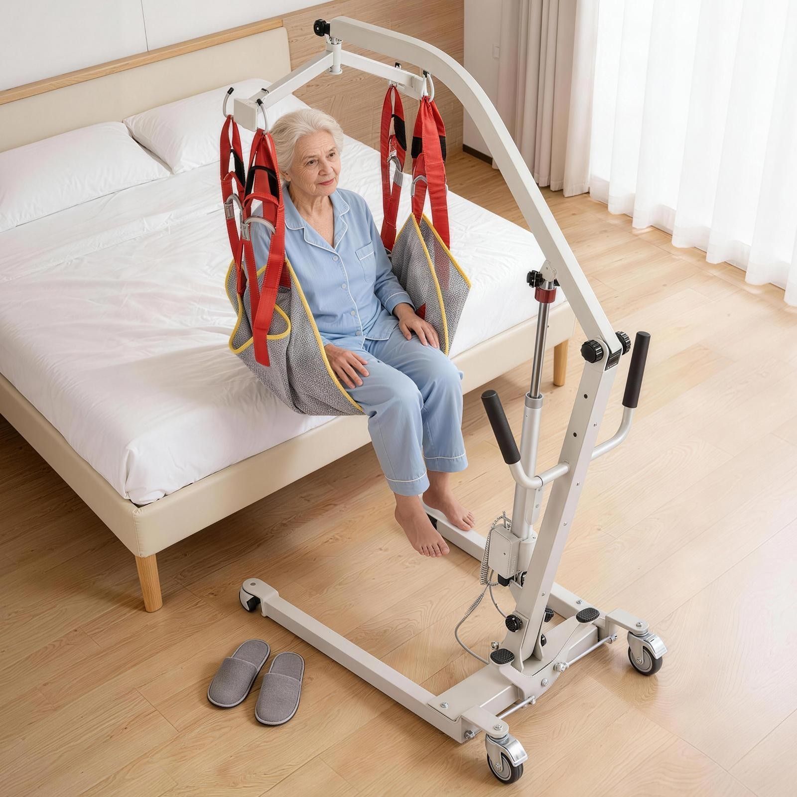 Upgrade Foldable Electric Patient Lift, Medical Transfer, 510LBS