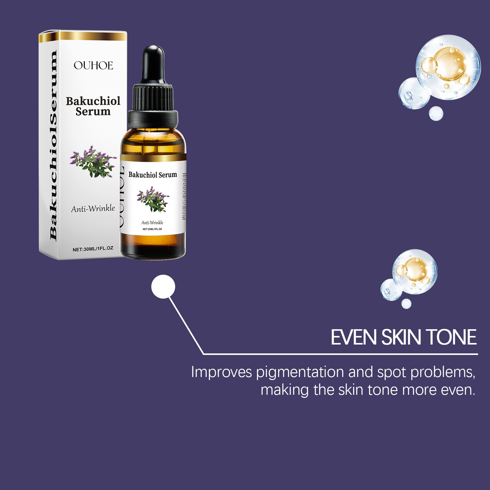 1~5x Bakuchiol Oil Organic Cold Pressed of 30,000 PPM Hydrating & Firming 30ml