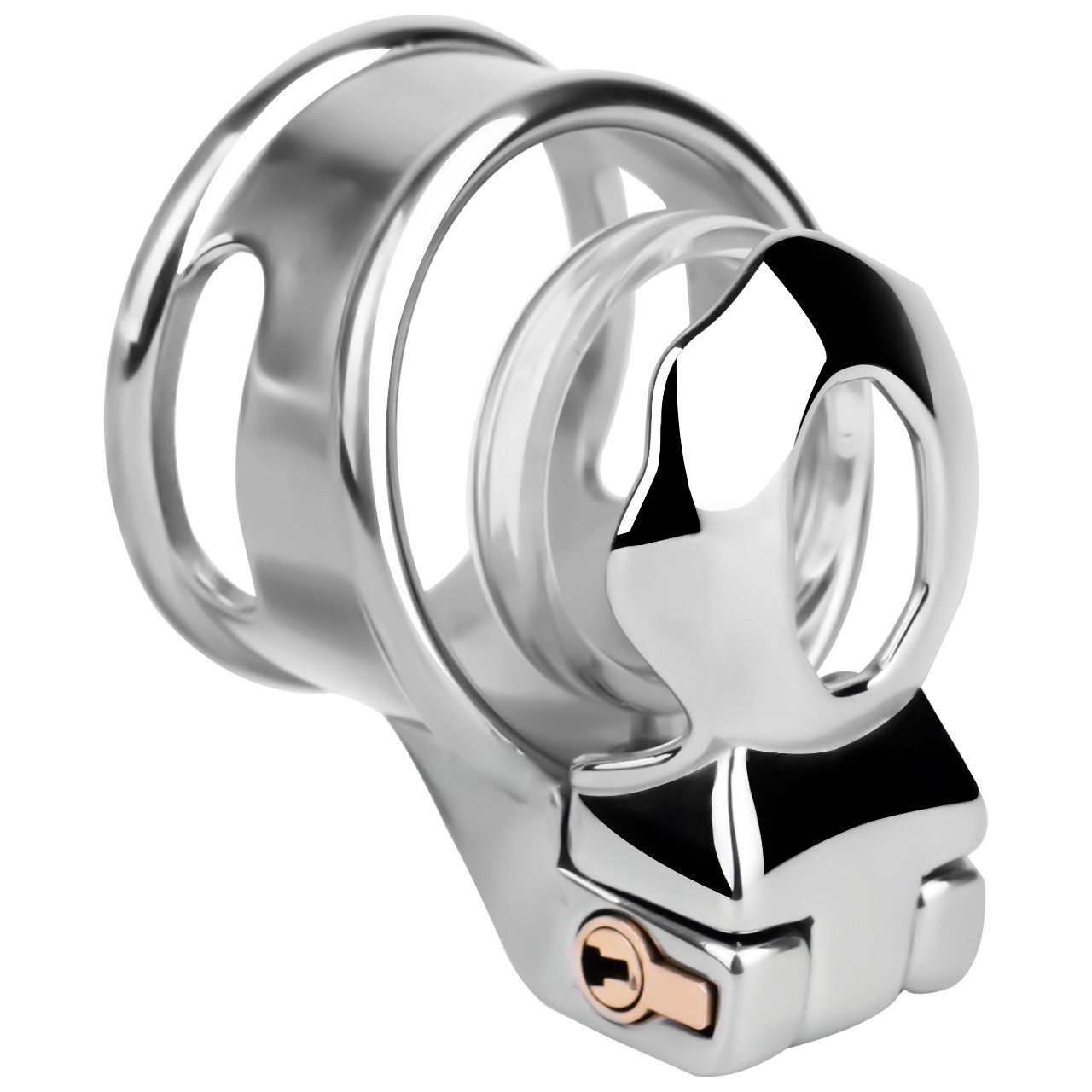 New Stainless Steel Male Chastity Device Realistic Cage Men Metal Locking Belt