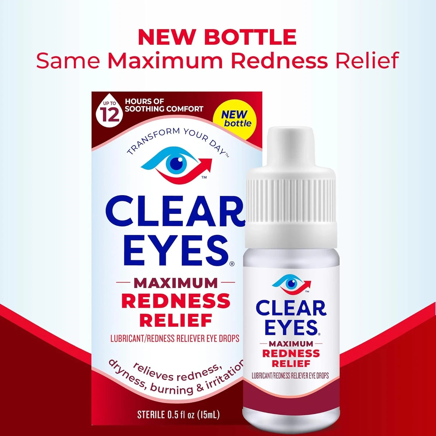 6 Pack Clear Eyes Maximum Strength Redness Relief Eye Drops 0.5 Oz Each