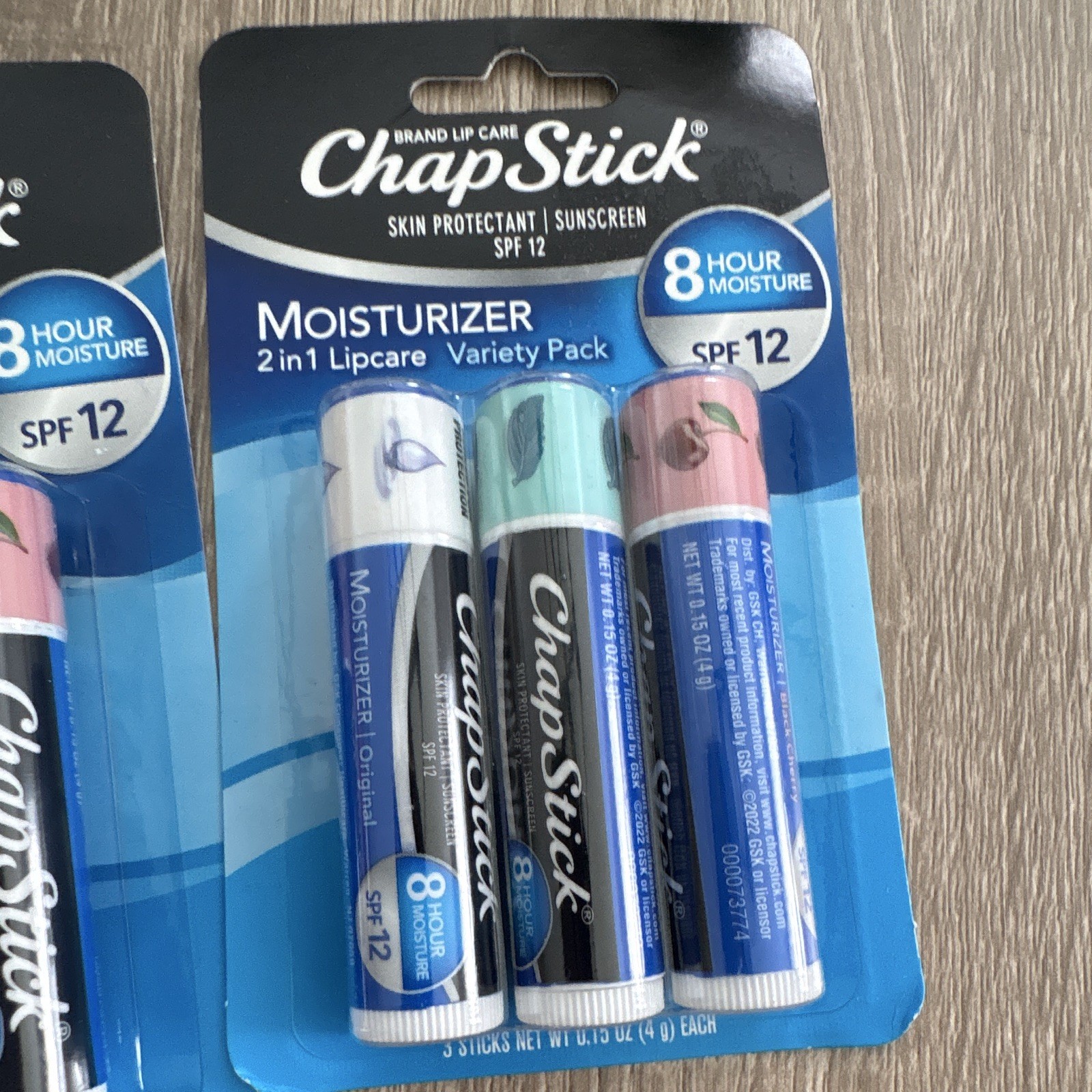 ChapStick Moisturizer 2 in 1 Lip Balm SPF 12 Broad Spectrum 3pk Cool Mint