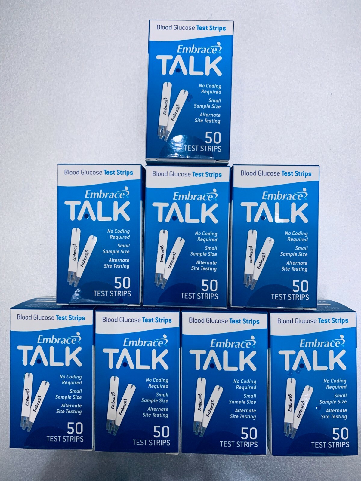 Embrace TALK Blood Glucose Test Strip 400 Qty Exp 05/05/2025 NO CODING Ship Free