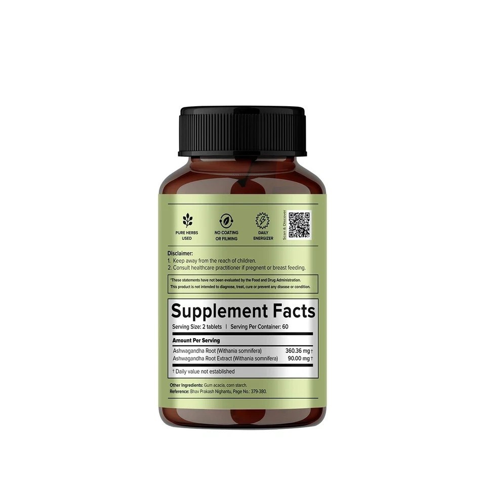 Ashwagandha Tablet For Boost Energy, Immunity, Strength,Stress Relief(Pack of 4)