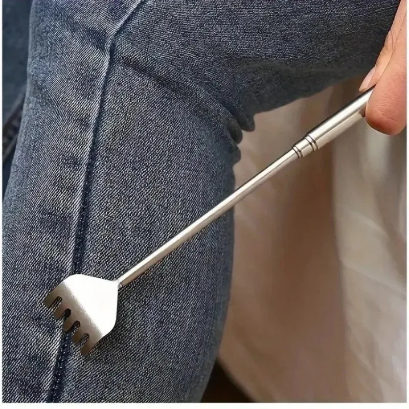 1pcs Telescopic Back Scratcher: Portable Extendable Stainless Steel Gift – NEW
