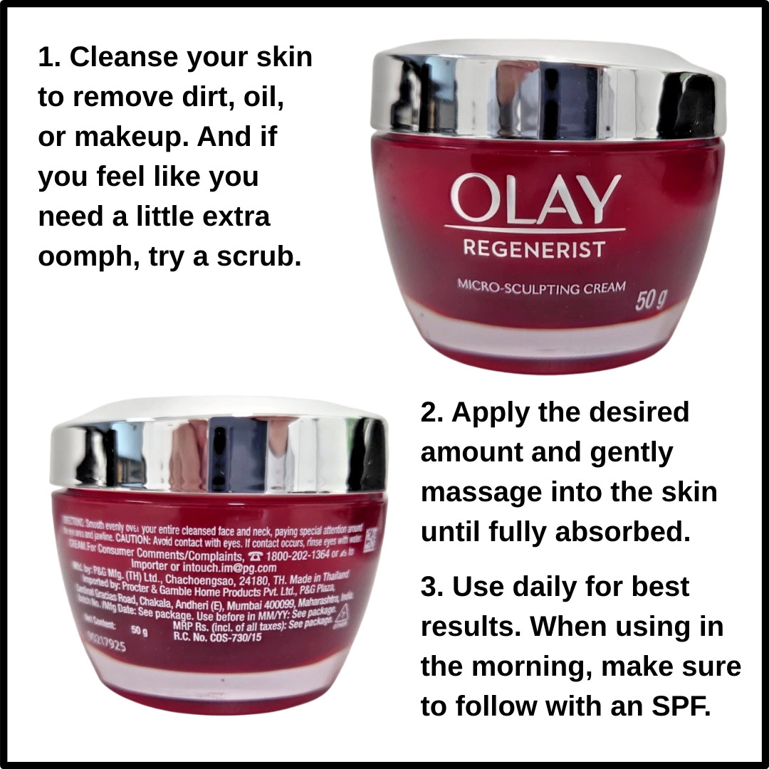 Olay Regenerist Micro-Sculpting Cream Anti Aging Moisturizer 1.7oz (50g)