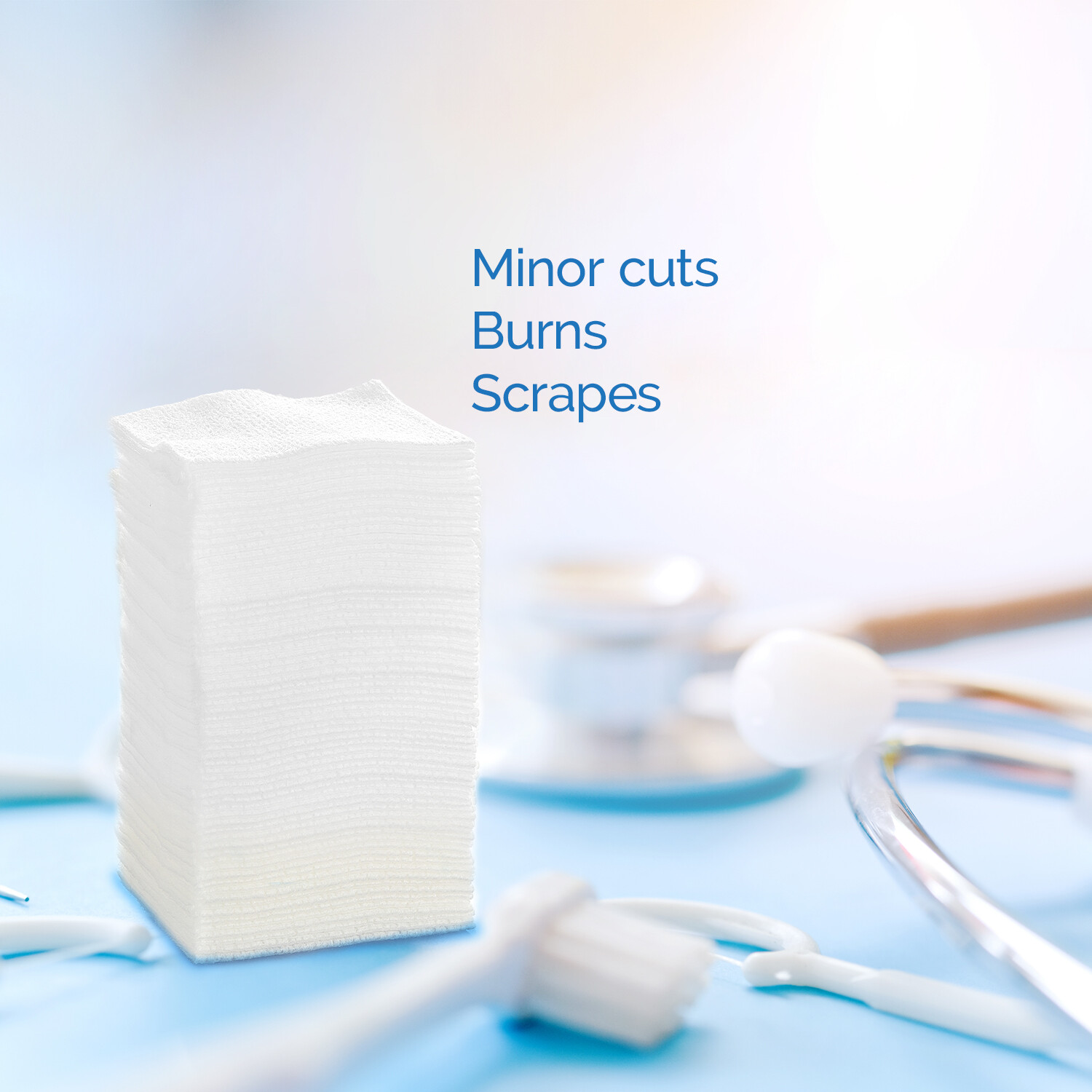 JMU Dental Non-Woven Sponges 4-Ply Non-Sterile Gauze Pads Size 2″x2″/3″x3″/4″x4″