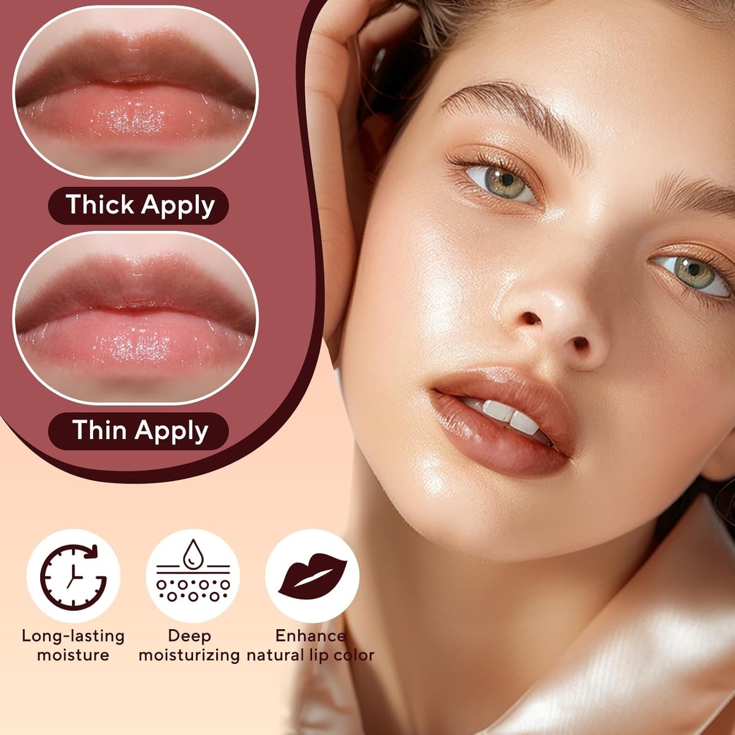 Honey Noir – Black Honey Lipstick for Women, Natural Glossy Pink Lips Balm, Nour