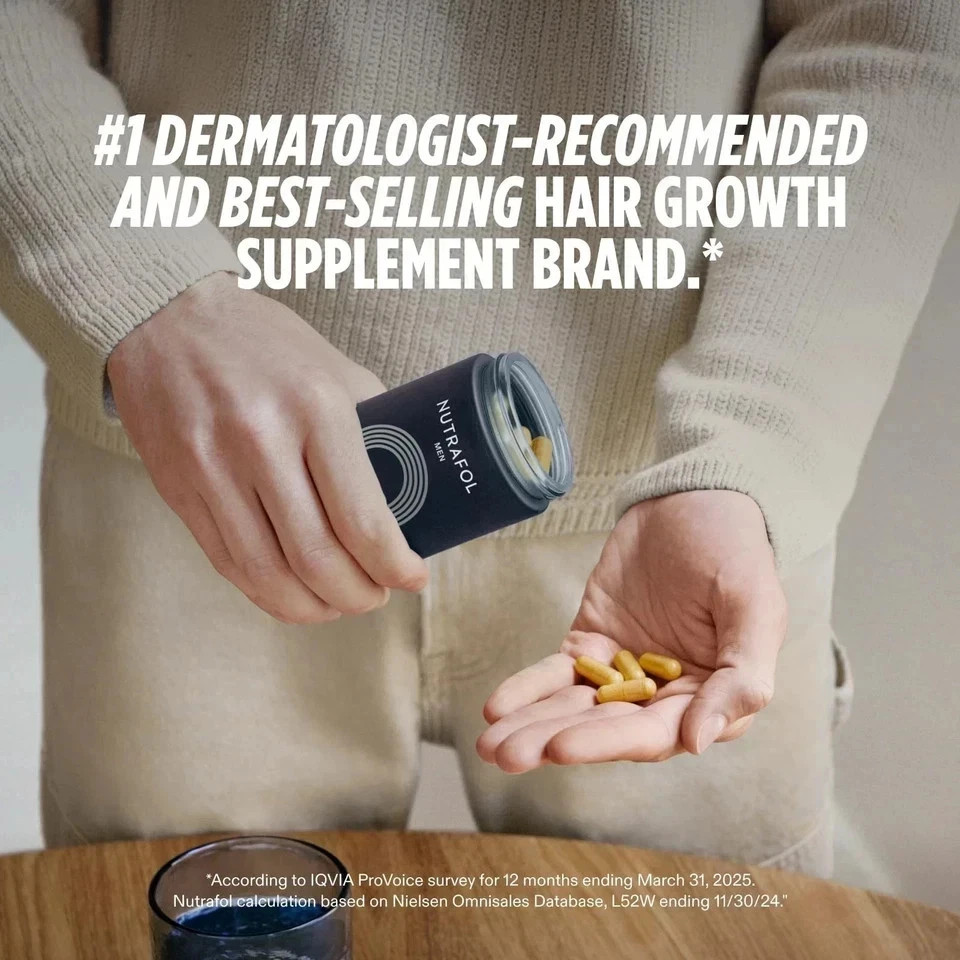 Packof 1 Men Hair Growth Vitamins Total 120 Capsules Exp 06/2027 Ship From USA