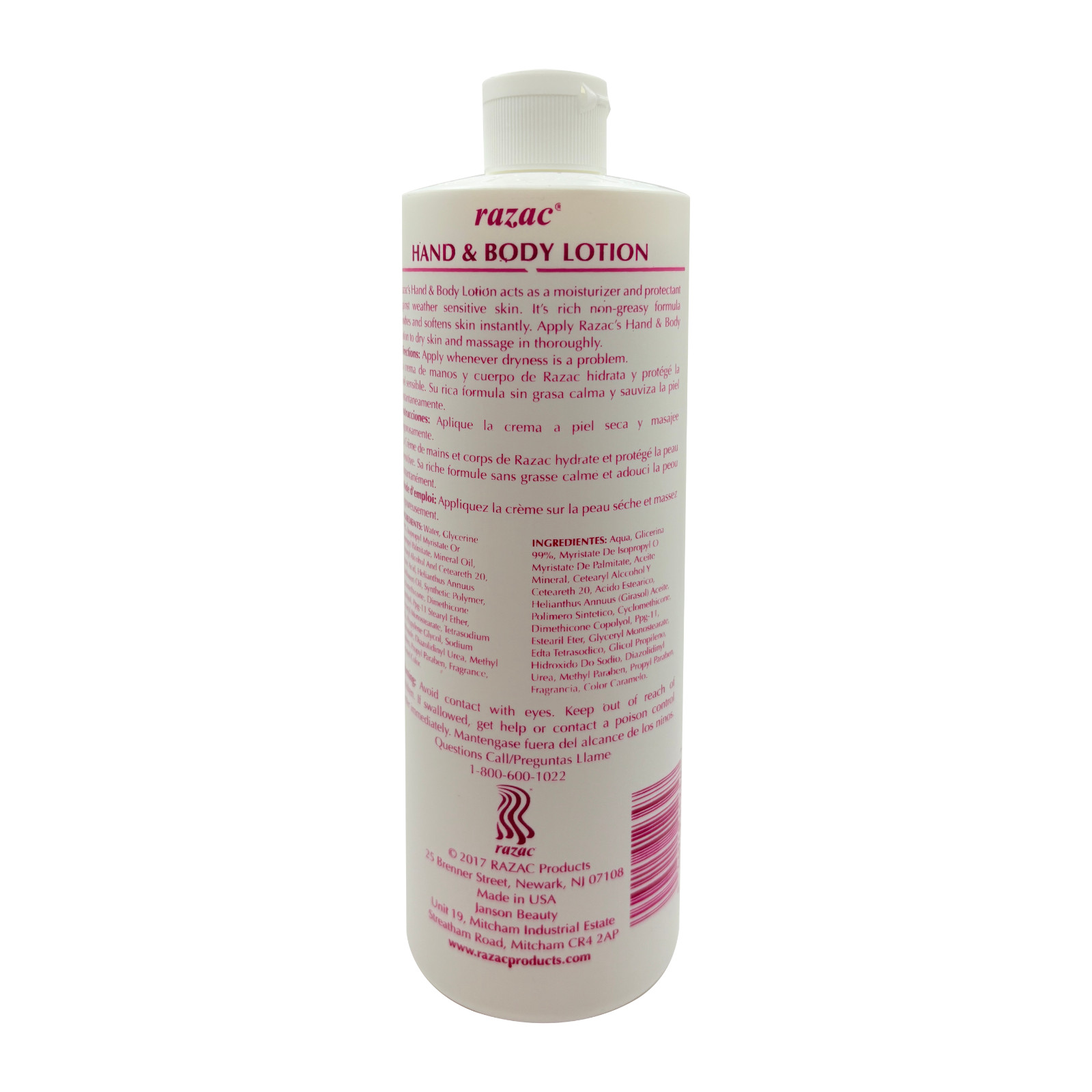 Razac Hand and Body Lotion, 16oz (2PACK) (EXP. 11/2028)