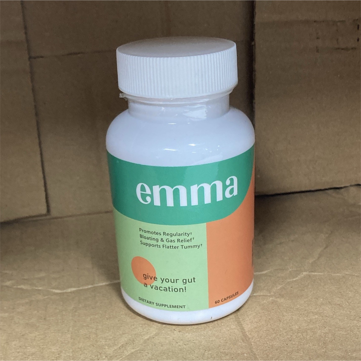 Emma Gas Relief Dietary Supplement Capsules, 60 Count, Adult Unisex