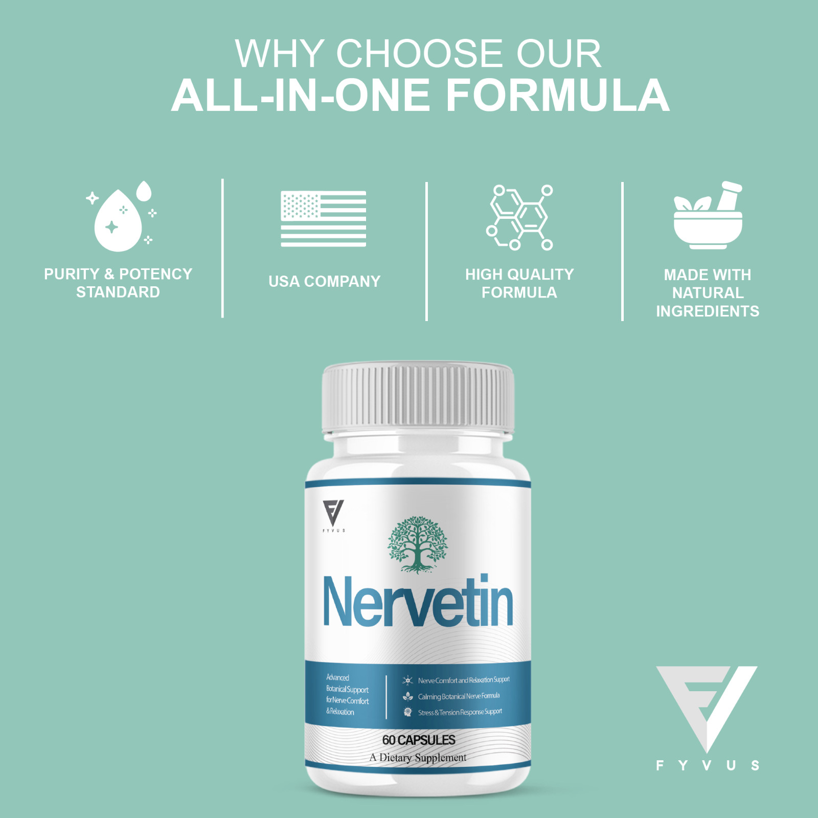 (5 Pack) Nervetin Nootropic Supplement, Nervetin Maximum Strength (300 Capsules)