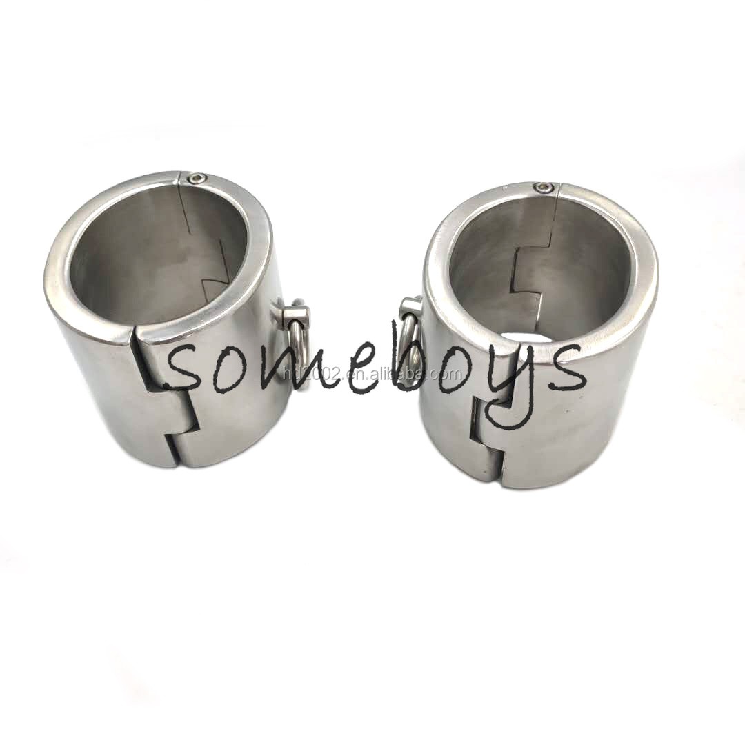 6CM High Quality Stainless Steel Handcuffs Bondage Restraint Device for Couple