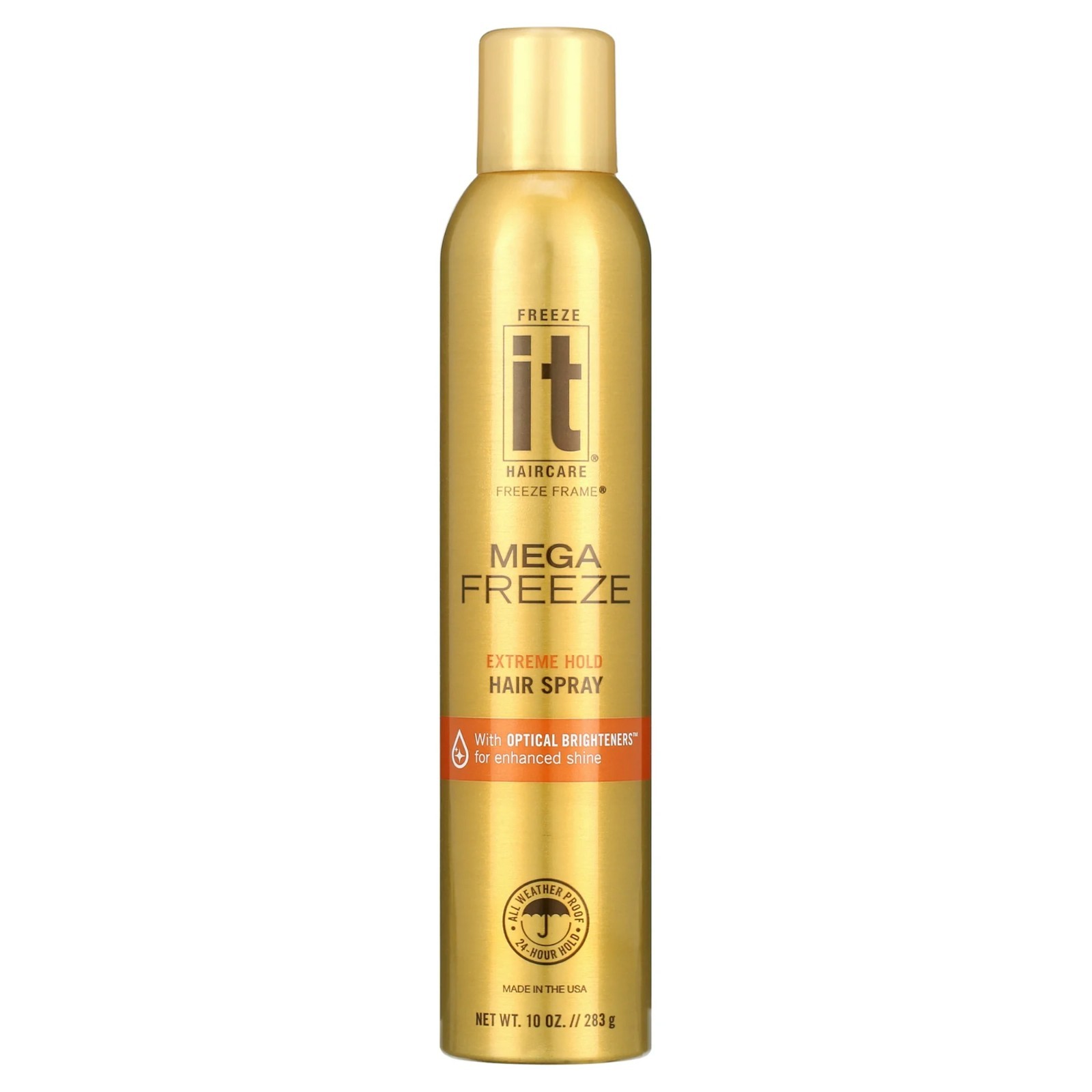 Freeze IT Mega Freeze Hair Spray, Extreme Hold,10 oz, 2 Count
