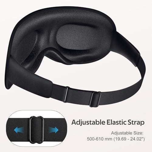 Sleep Mask for Men Women – 100% Blackout Eye Masks for Sleep – 3D Soft Sleeping